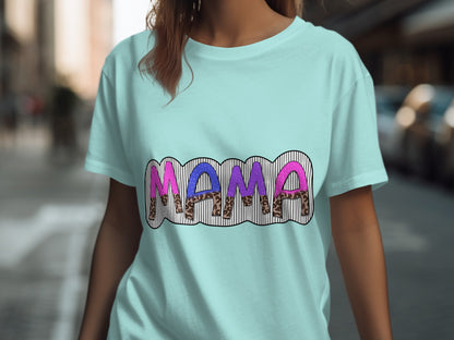 Vibrant Design Mama Typography T-Shirt