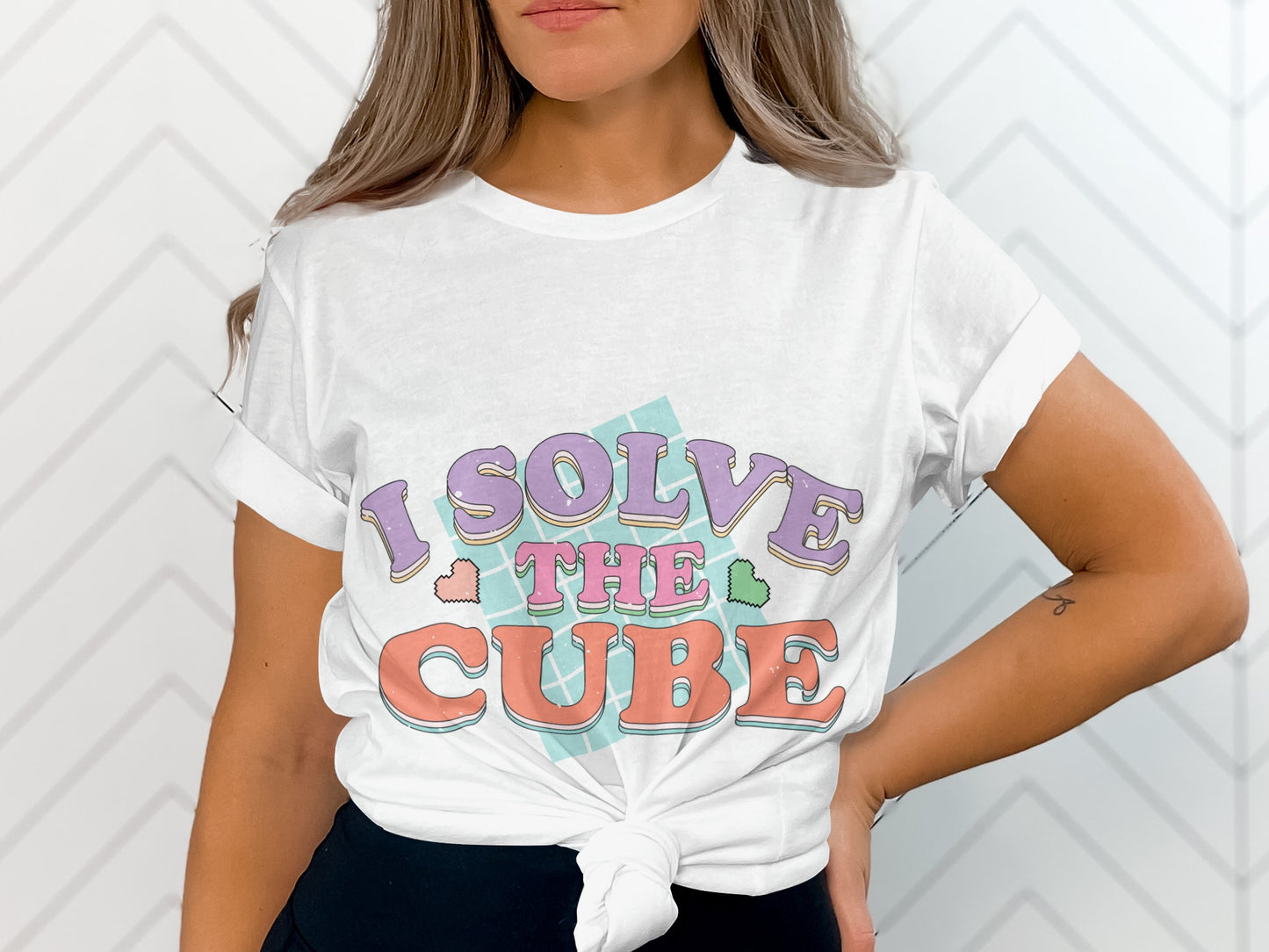 I Solve The Cube Graphic T-shirt for Puzzle Enthusiasts