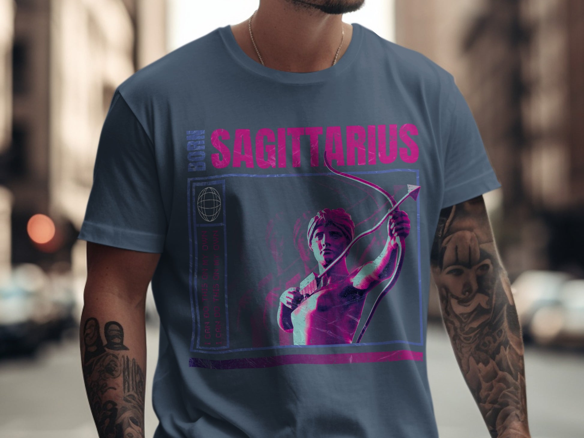 Born Sagittarius Astrology Design T-Shirt