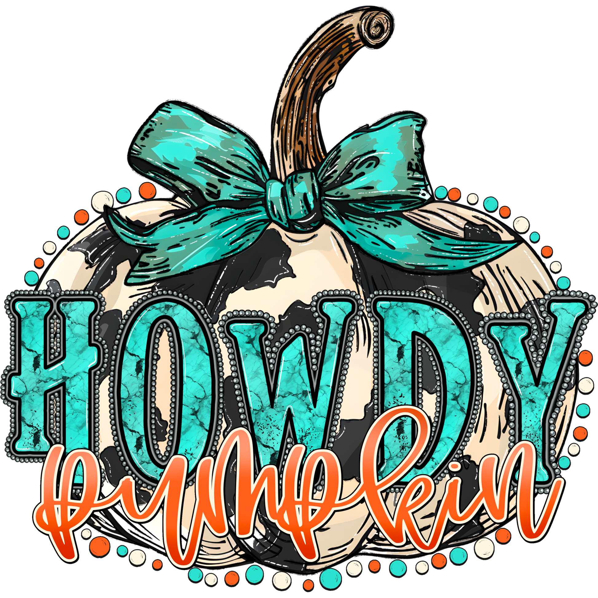 Howdy Pumpkin Stylish Decorative Design Print