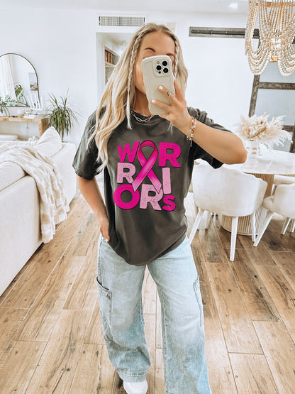 Warriors Pink Ribbon Graphic Tee