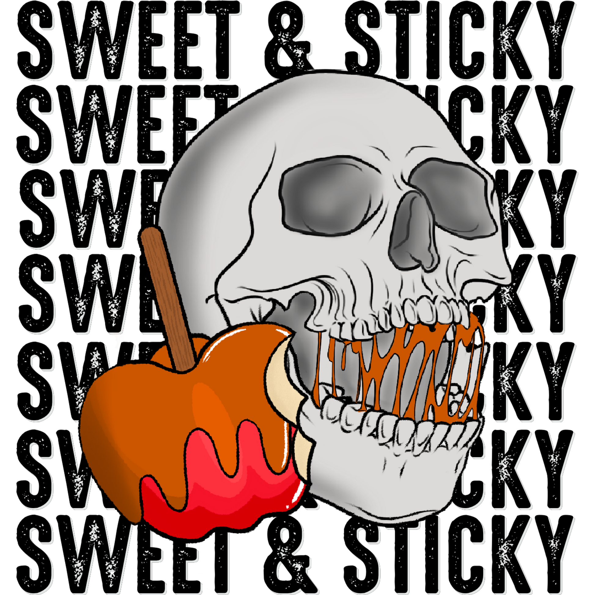 Sweet and Sticky Skull with Candy Artwork Print