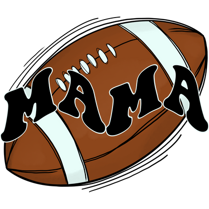 MAMA Graphic Displayed on Football Product