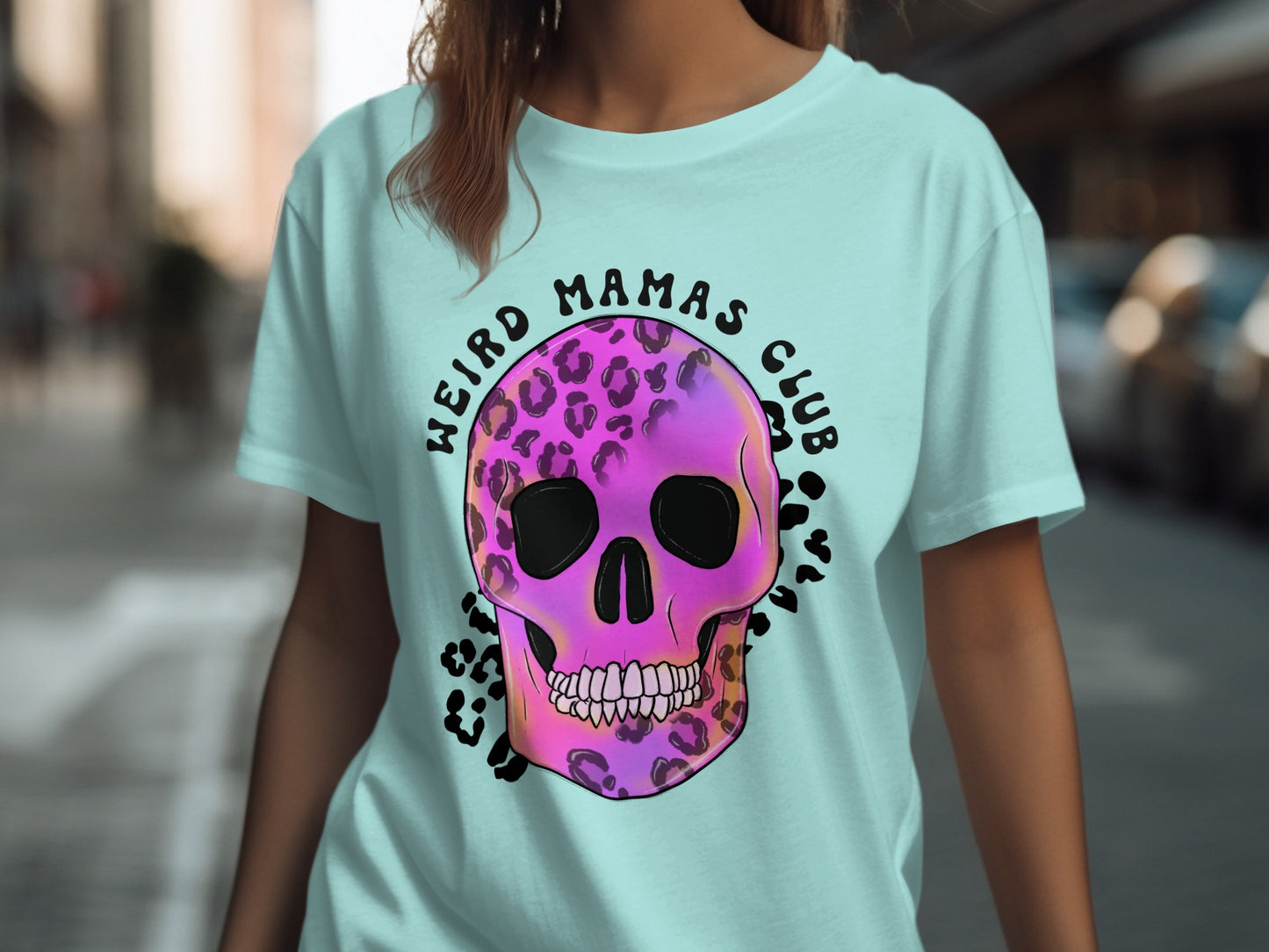 Weird Mamas Club Skull Design T-shirt product