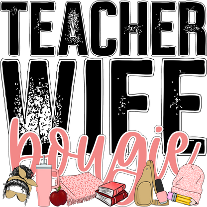 Teacher Wife Bougie Illustration Art Print