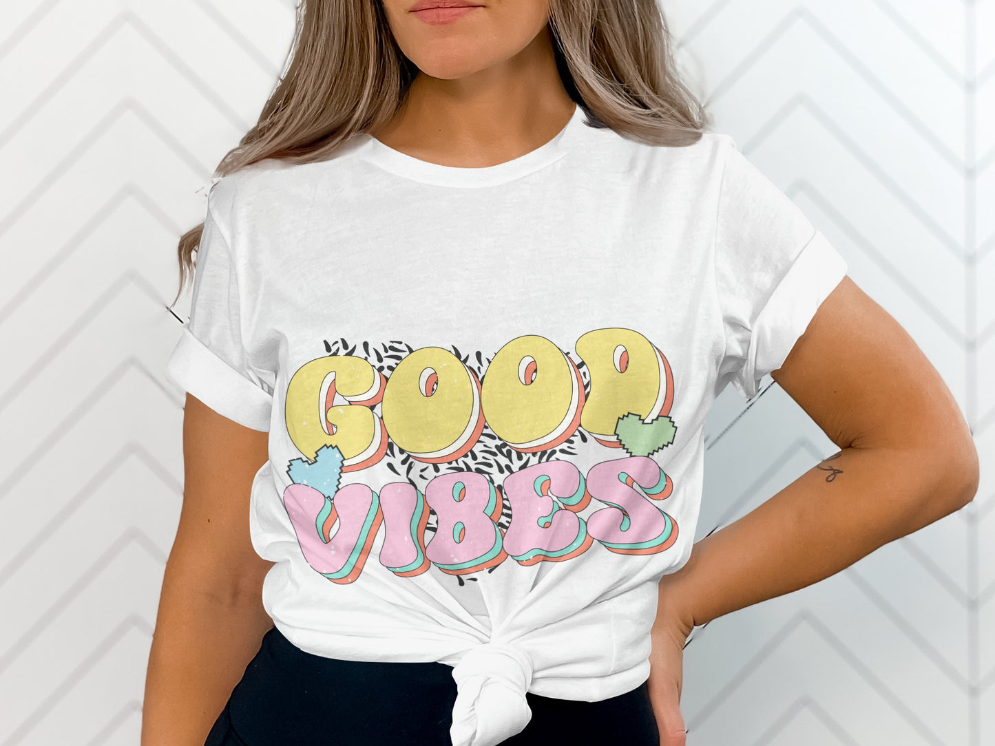 Good Vibes Graphic Tee Shirt Casual Fashion