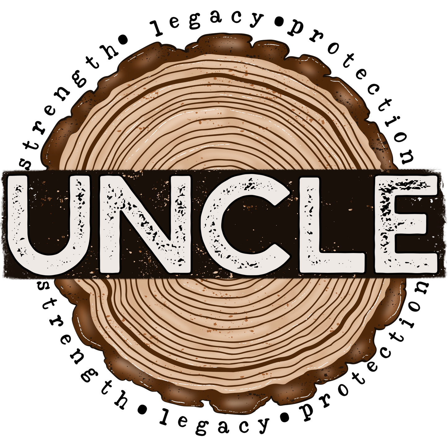 Strength Legacy Protection UNCLE Wood-Themed Design