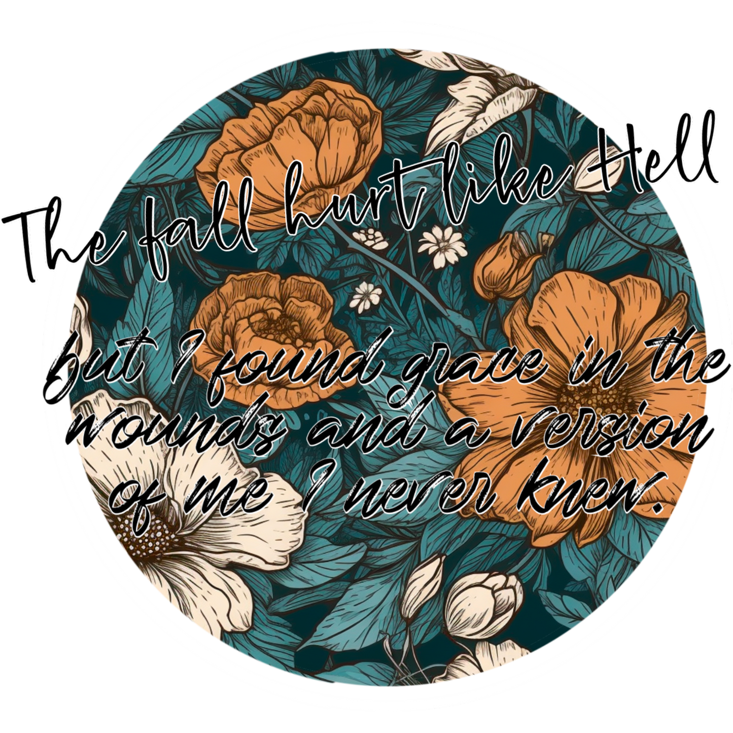 Floral Motivational Art with Inspirational Quote