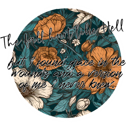 Floral Motivational Art with Inspirational Quote