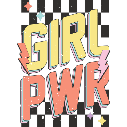 Retro Girl Power Checkerboard Design Product