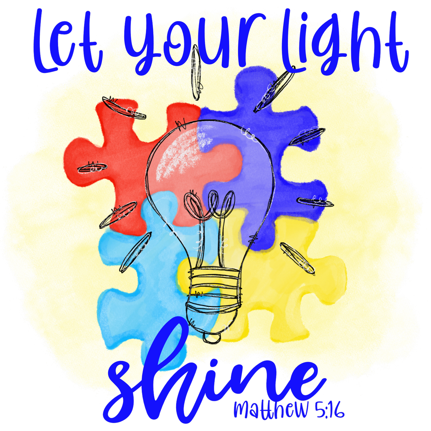 Let Your Light Shine Matthew 5:16 Inspirational Art