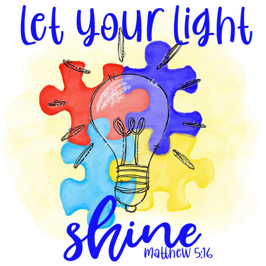 Let Your Light Shine Matthew 5:16 Inspirational Art