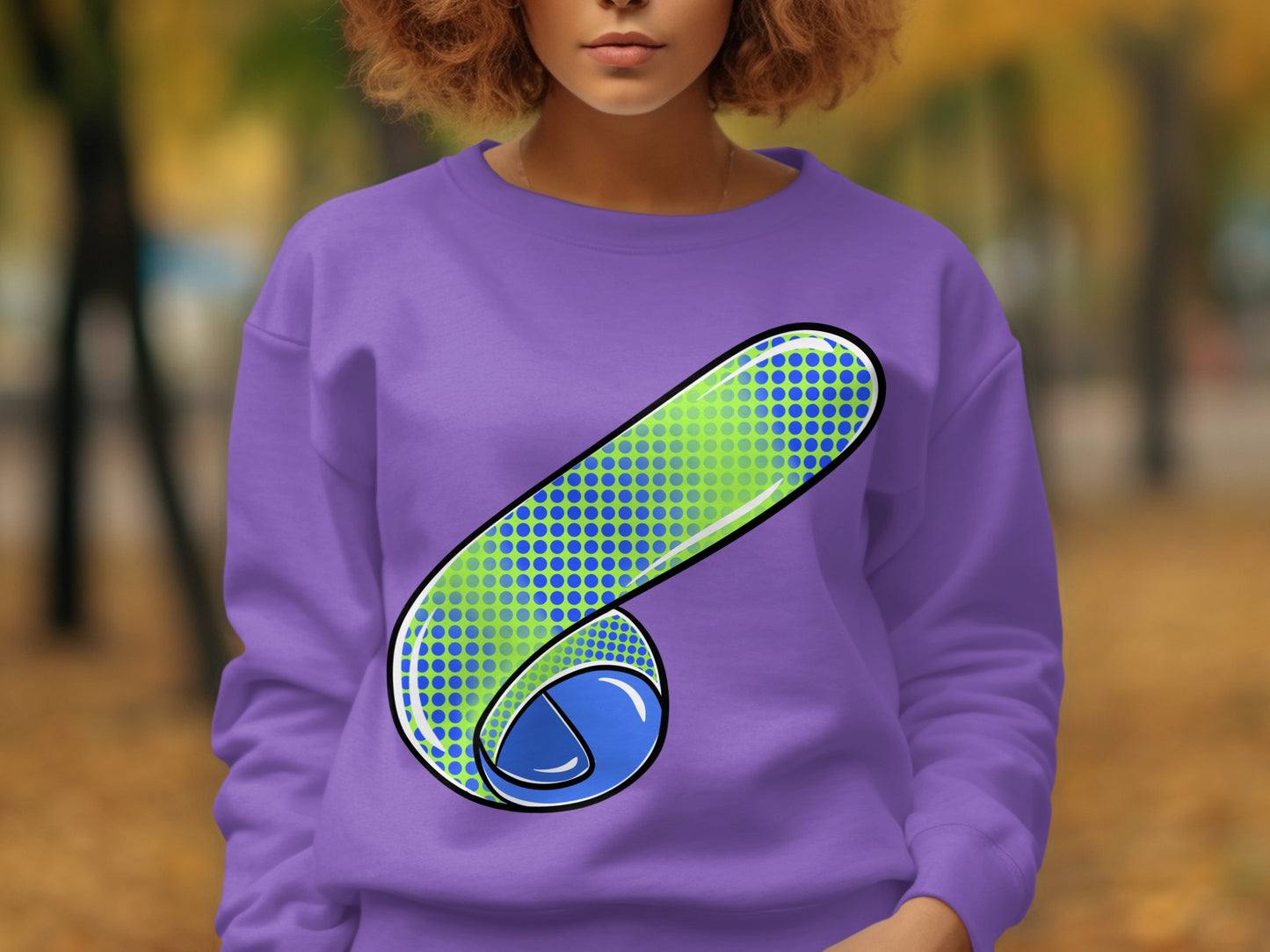 Retro Futuristic Style Pop Art Sweatshirt Design