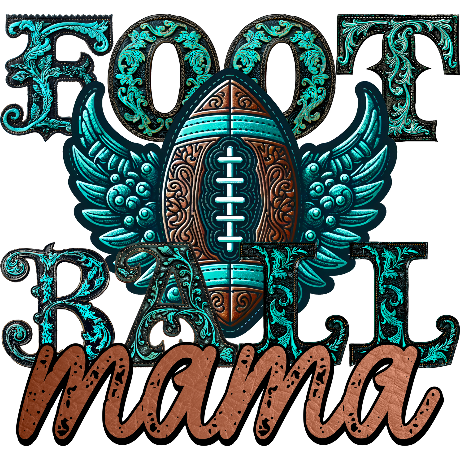 Football Mama Graphic Art for Sports Enthusiasts