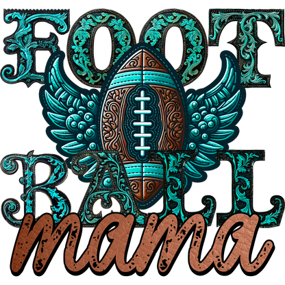 Football Mama Graphic Art for Sports Enthusiasts
