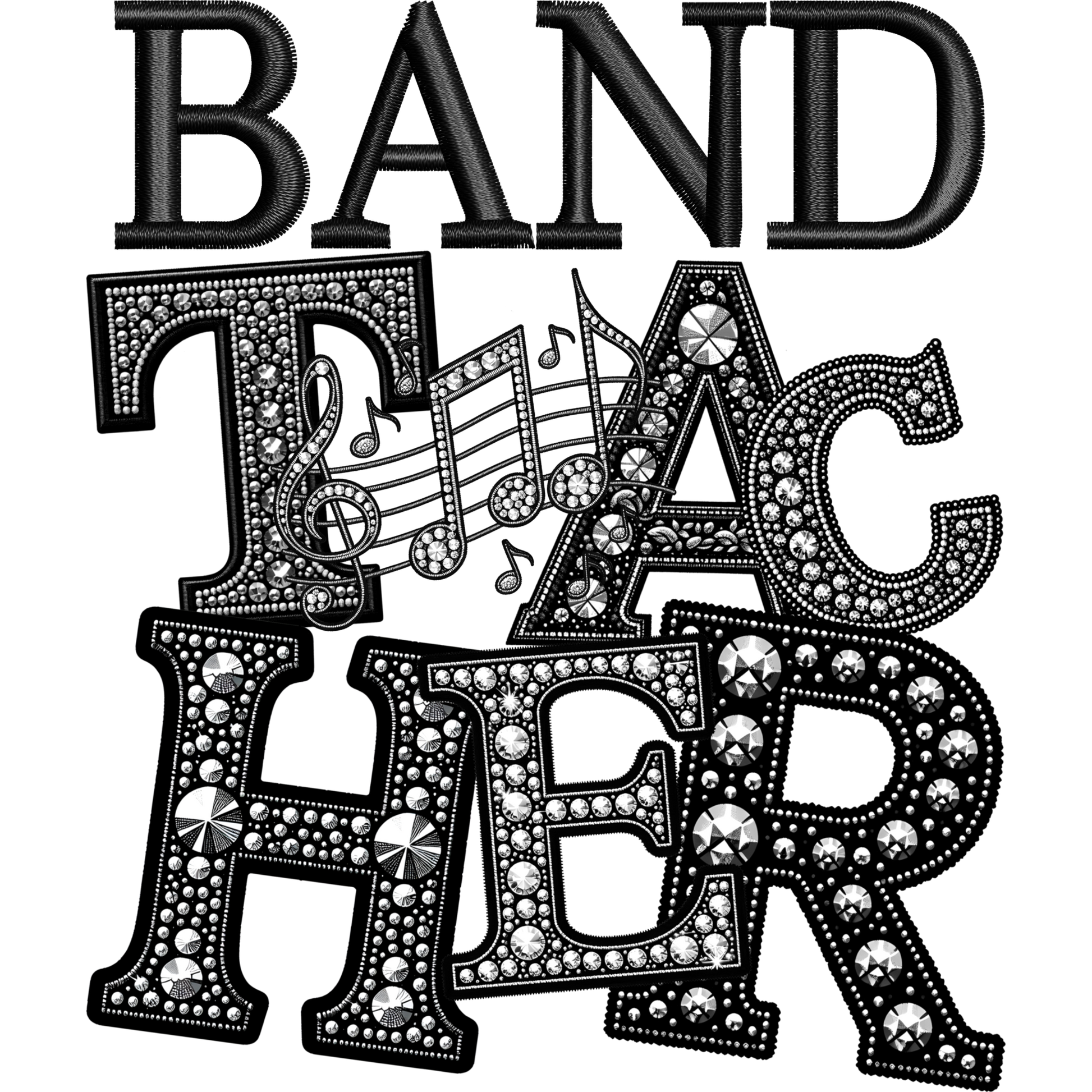Sparkling Musical Band Teacher Design accessory