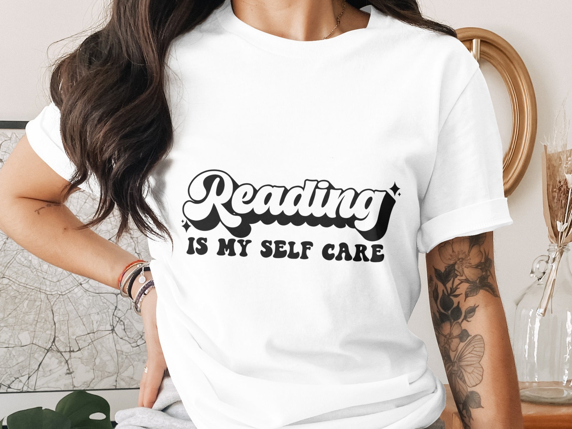 Reading Is My Self Care Graphic T-Shirt for Book Lovers