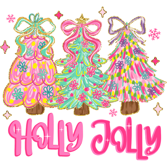 Holly Jolly Vibrantly Decorated Christmas Trees