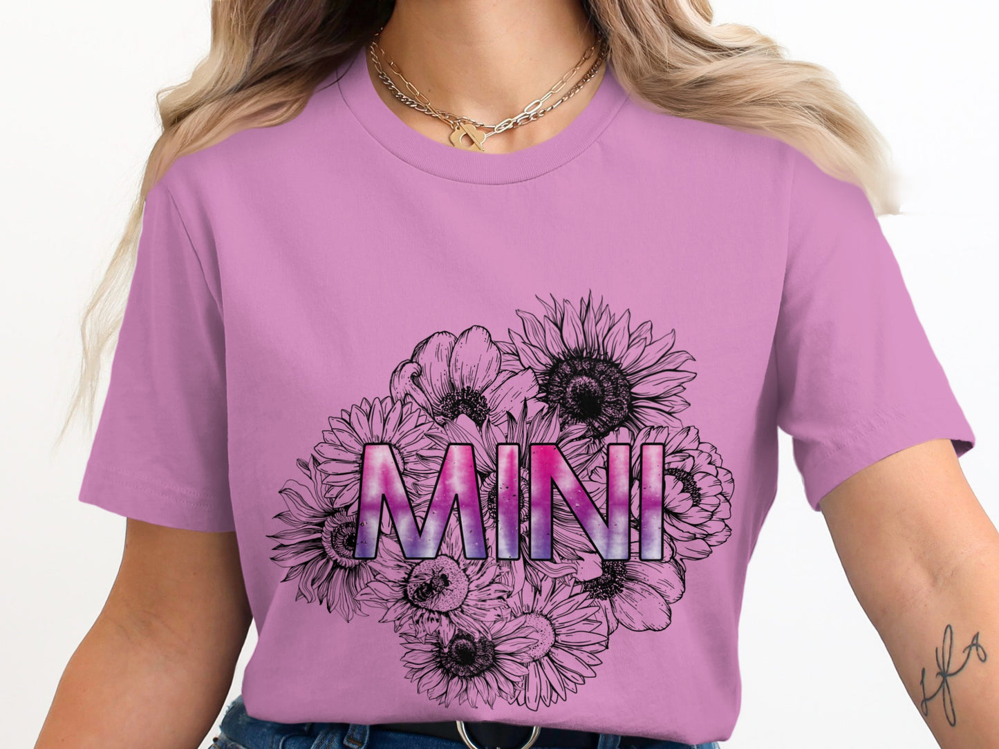 Mini Floral Print Graphic Tee shirt
