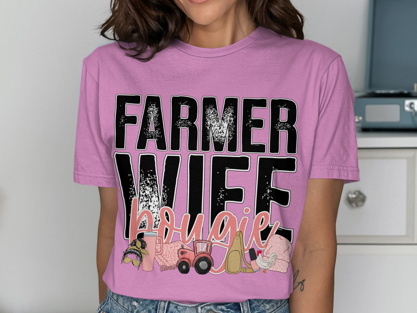 Farmer Wife Bougie Graphic Tee for Women
