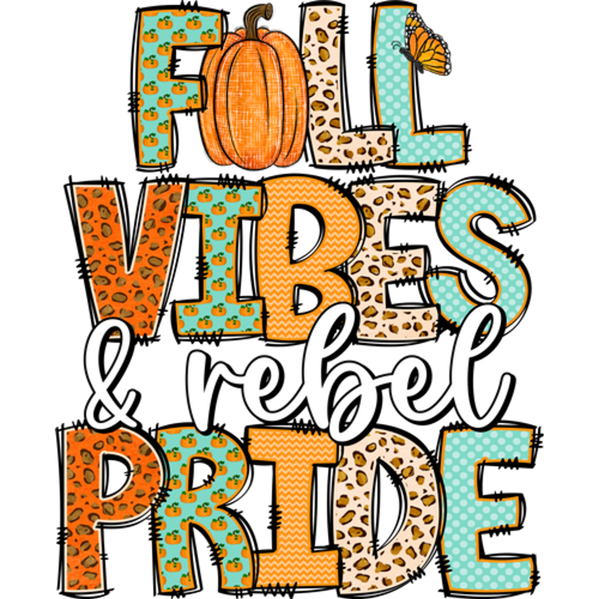 Fall Vibes and Rebel Pride Graphic Art Product