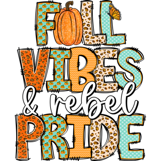 Fall Vibes and Rebel Pride Graphic Art Product
