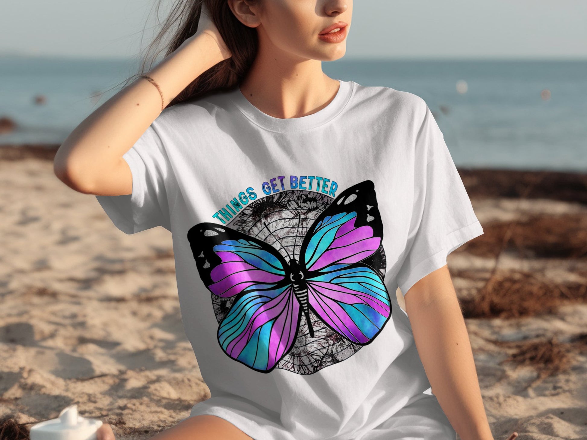 Things Get Better Butterfly Graphic Tee