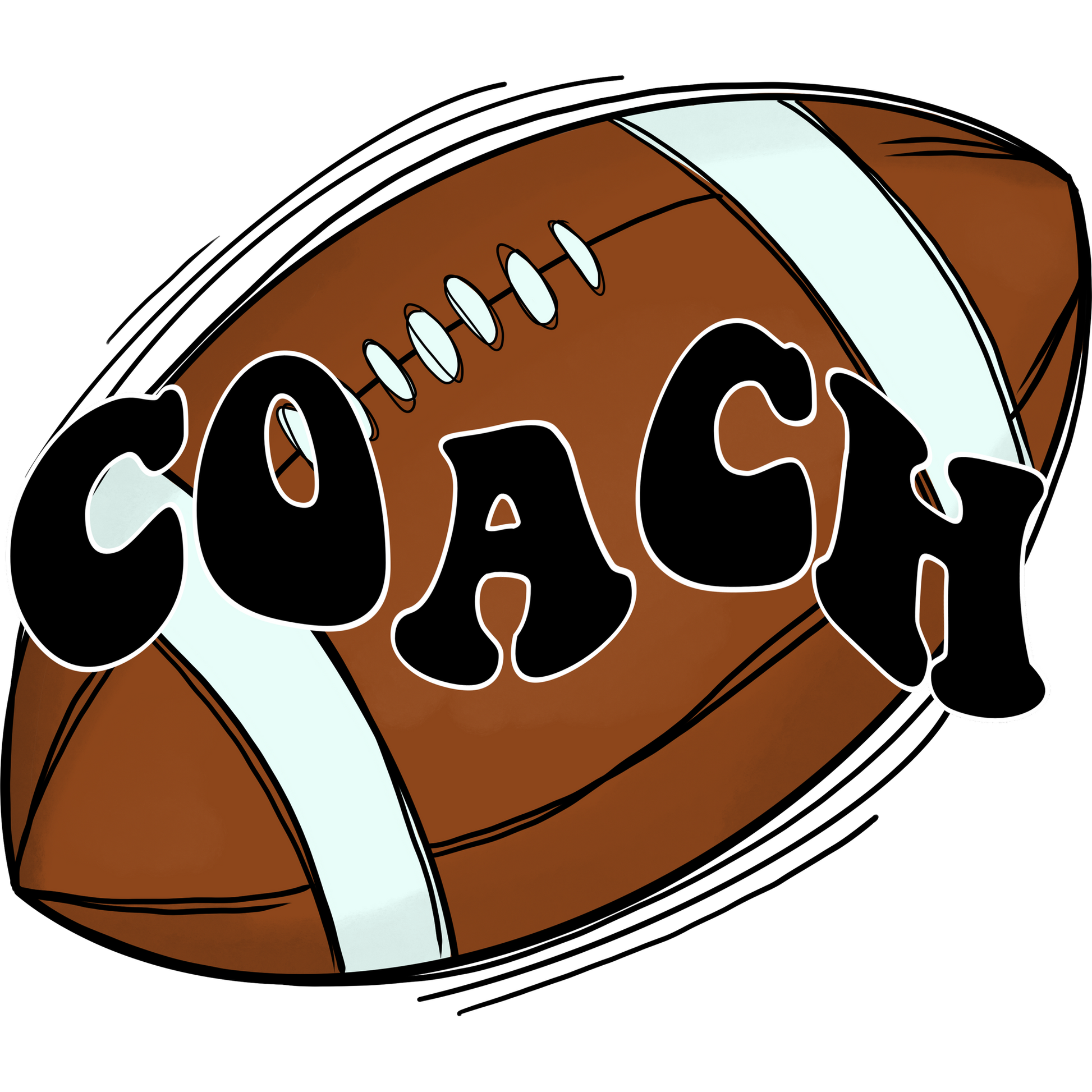 Coach Graphic Football Design Ideal for Sports Enthusiasts