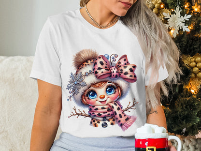 Cute Winter Themed T-Shirt with Festive Design