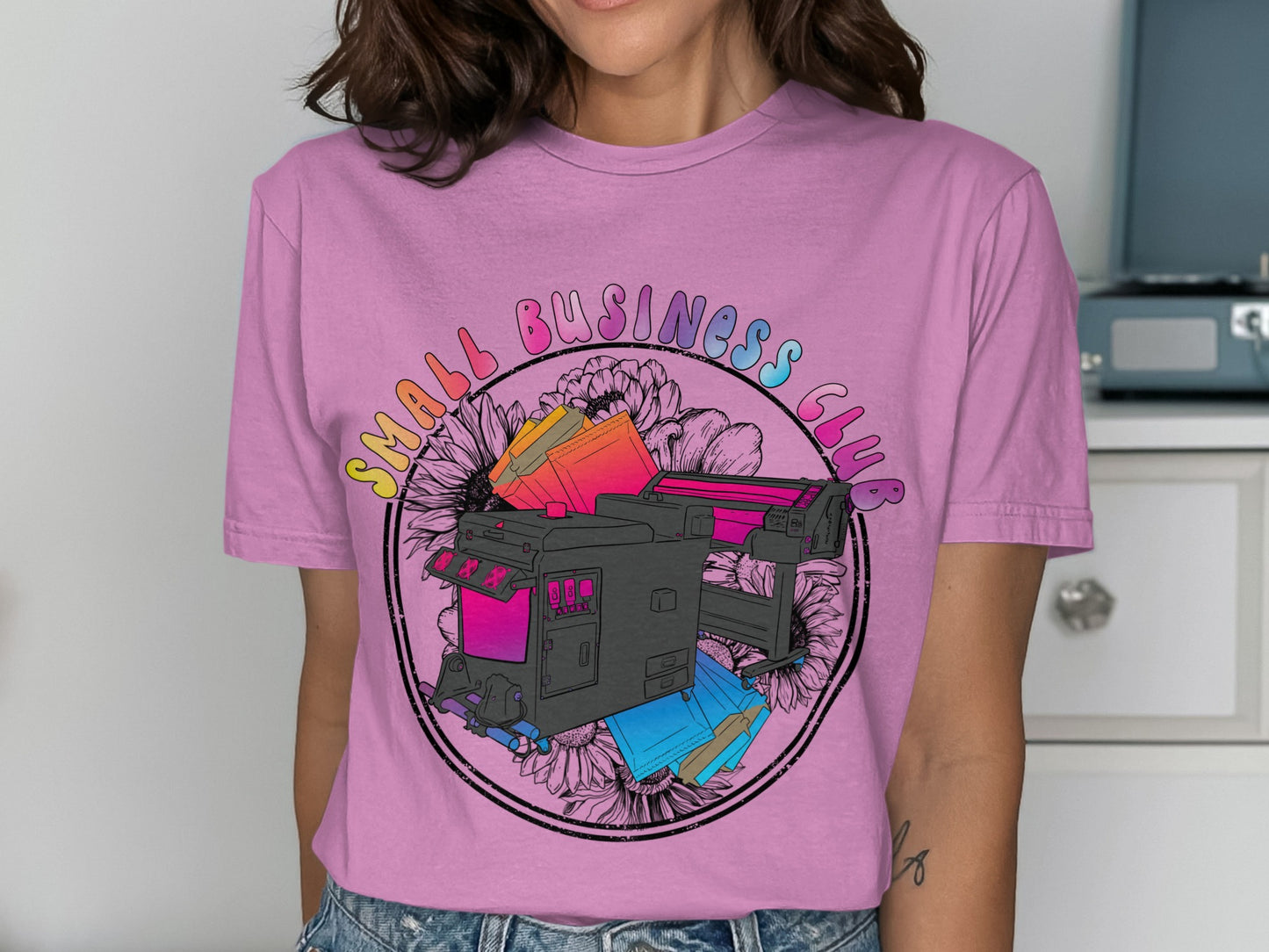 Colorful Small Business Club Graphic Tee