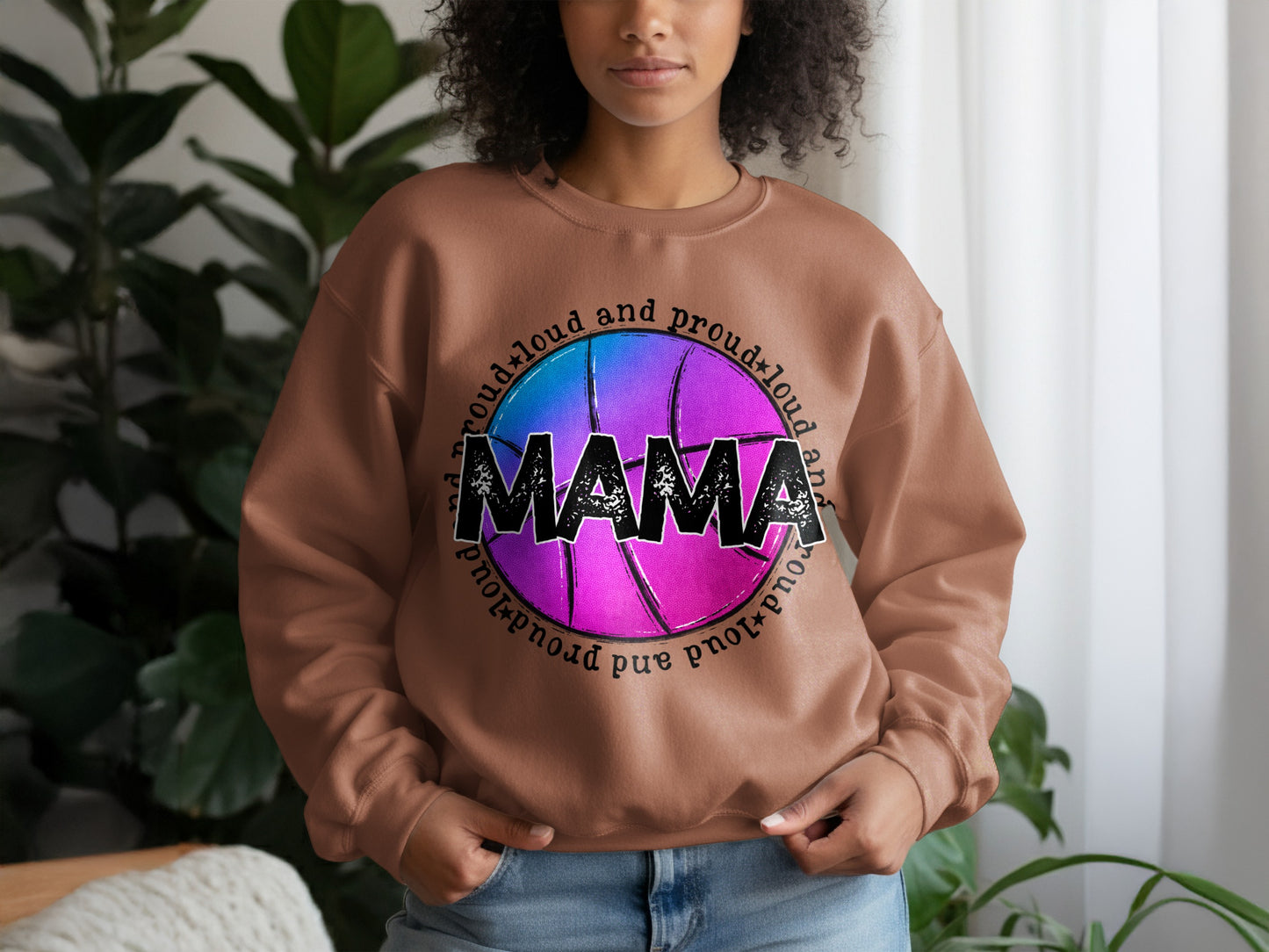Proud Mama Colorful Graphic Sweatshirt