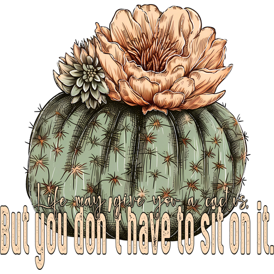 Life May Give You A Cactus Inspirational Artwork