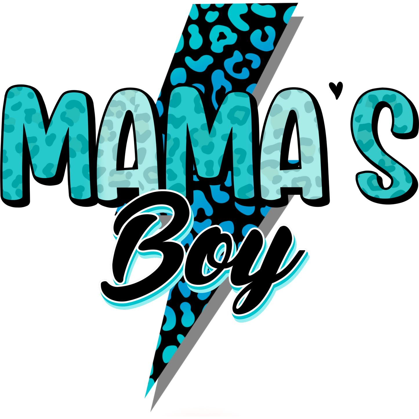 Mama's Boy Lightning Bolt Design Baby Onesie