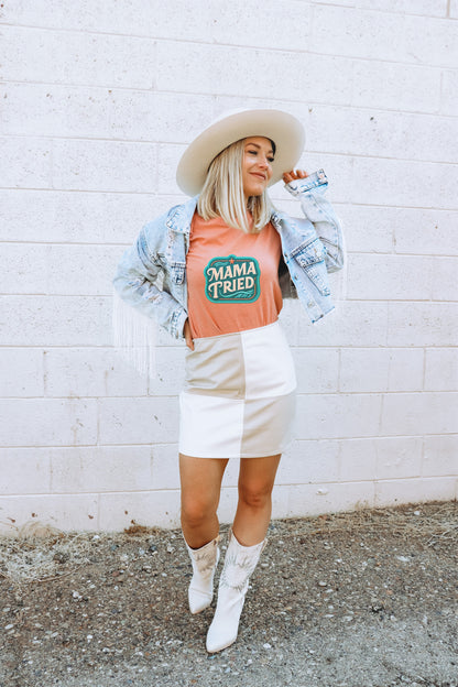 Vintage Mama Tried Graphic T Shirt for Women