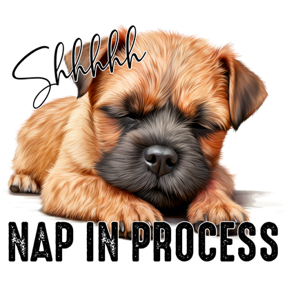 Shhhhhh Nap In Process Cute Puppy Illustration Decor