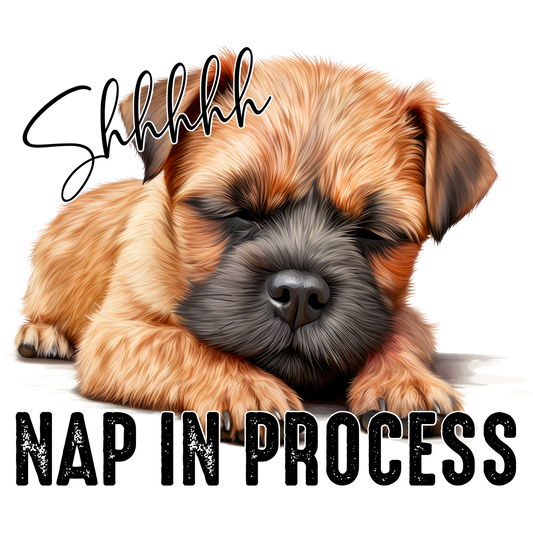 Shhhhhh Nap In Process Cute Puppy Illustration Decor