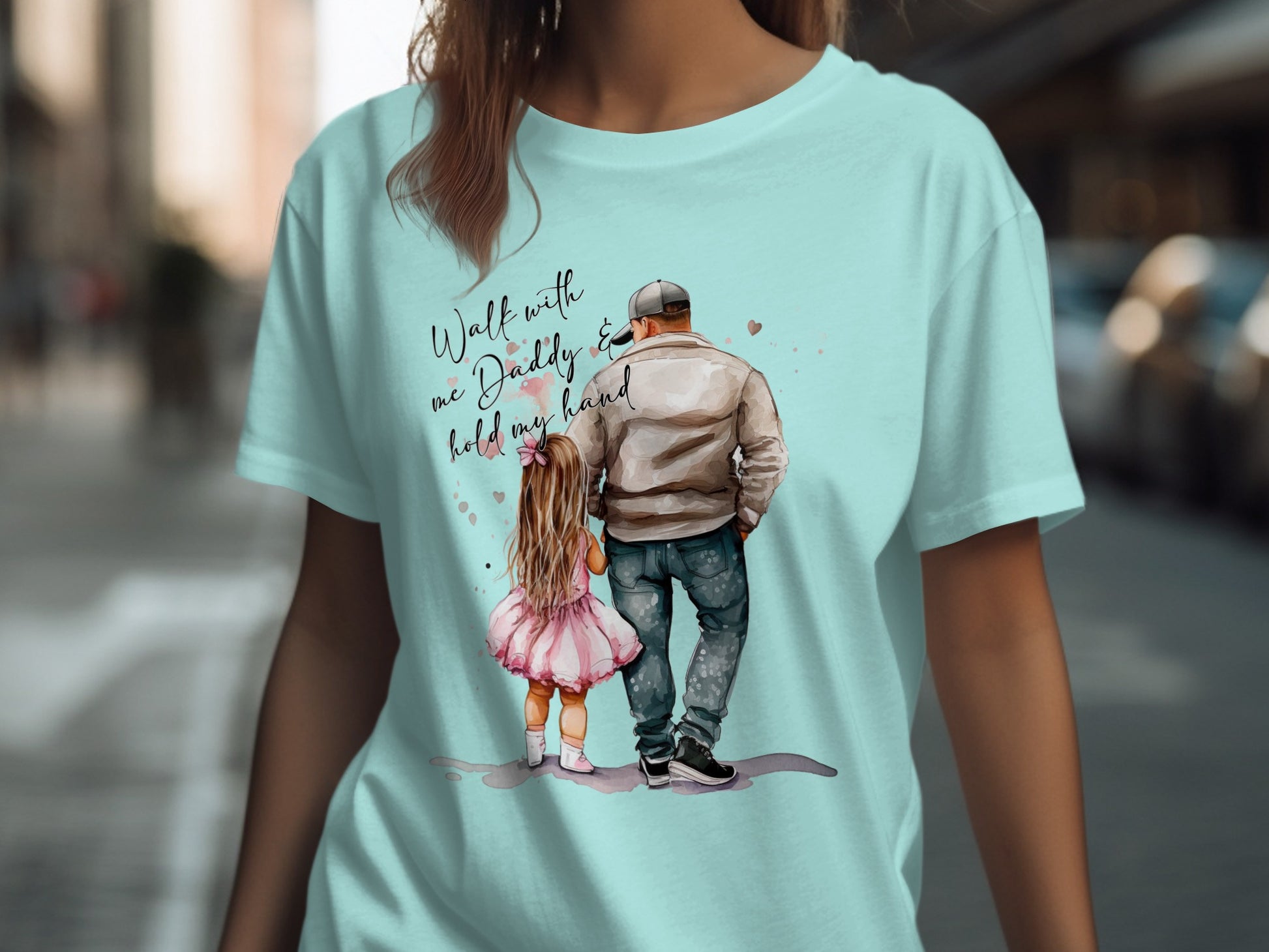 Walk with me Daddy to hold my hand T-shirt