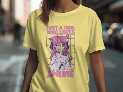 Just a Girl Who Loves Anime Graphic T-Shirt