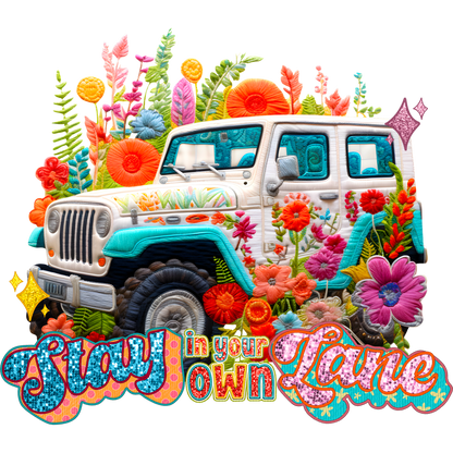 Stay in Your Own Lane Colorful Art Product