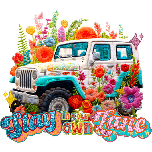 Stay in Your Own Lane Colorful Art Product