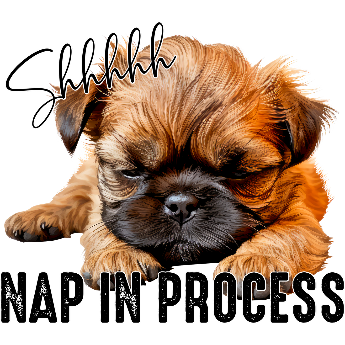 Shhh Nap In Process Adorable Puppy Design