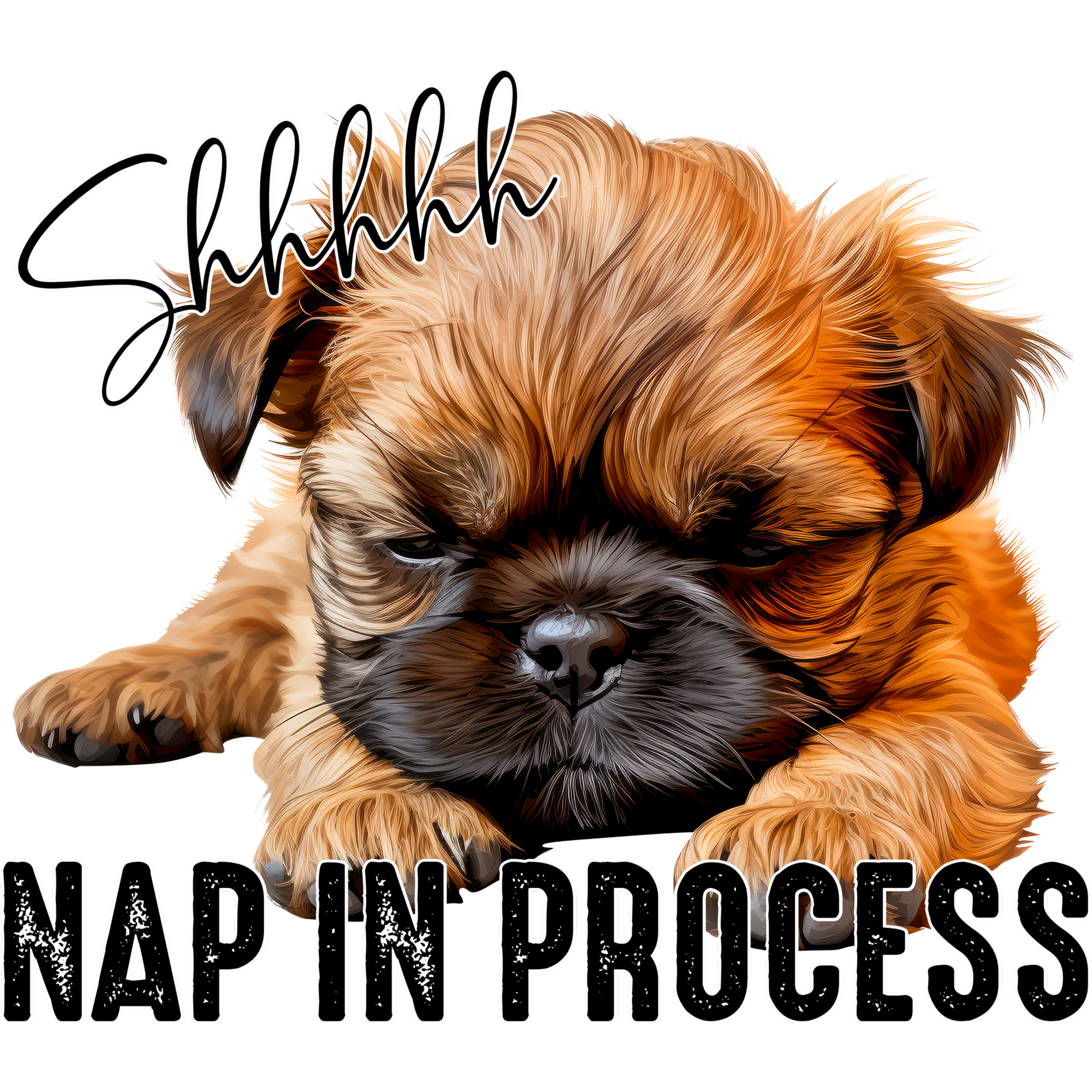 Shhh Nap In Process Adorable Puppy Design