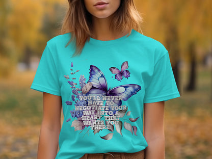 You'll Never Negotiate Butterfly Graphic T-Shirt