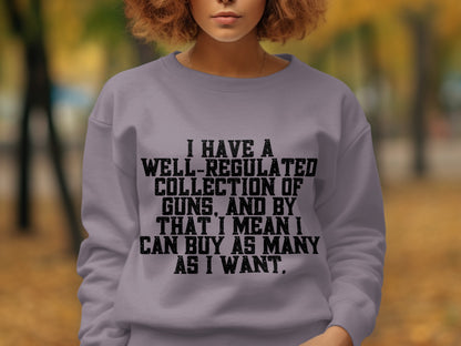 Well Regulated Collection of Guns Statement Sweatshirt