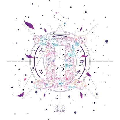 Floral Zodiac Gemini Design product