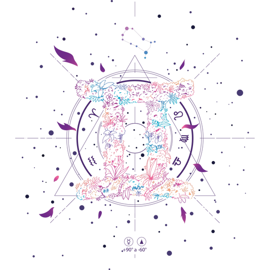 Floral Zodiac Gemini Design product