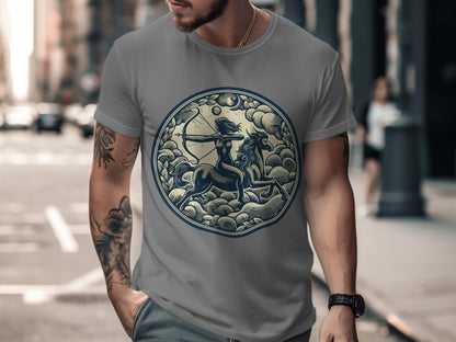 Mythical Archer on Horseback Graphic Tee Shirt