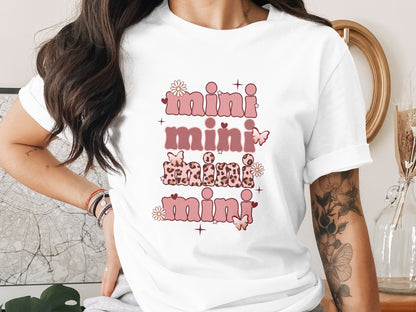 Stylish Mini Themed Graphic Tee with Cute Designs