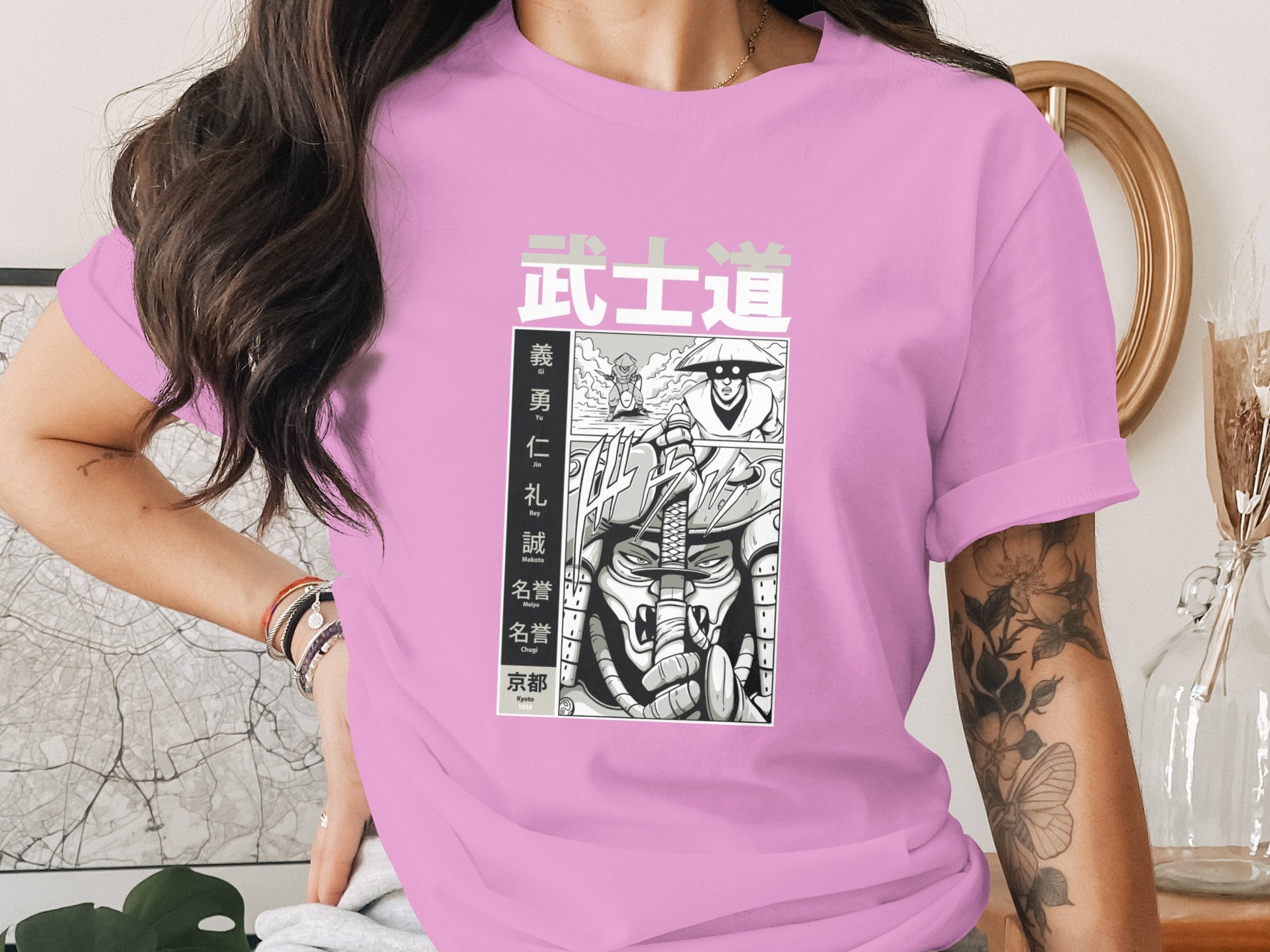 Japanese Samurai Bushido Code Graphic Tee
