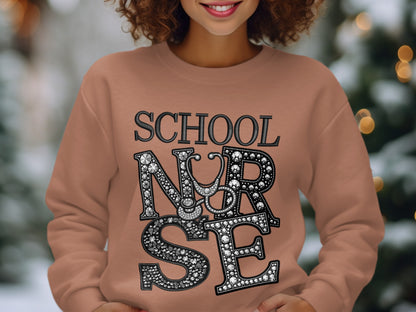 School Nurse Festive Holiday Season Sweatshirt